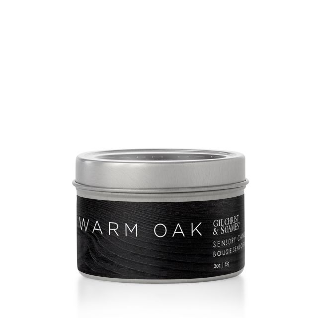 Warm Oak Travel Candle